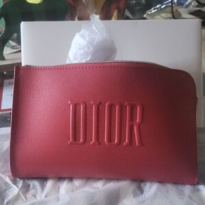Dior Cherry Trio  Red Women's Clutch Or Makup Bag Boxed 3 Perfimes Plus One
